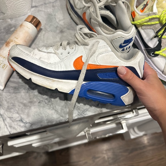 Nike Air Max 90 White Photo Blue Total Orange - Picture 6 of 8